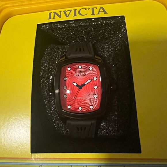 Invicta Special Edition Lupah 19503 Womens Ladies Watch Red Face Black Strap - Picture 1 of 8